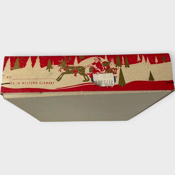 Vintage West Germany Glass Ornaments Icicle Tear Drop Shape Red Green 6 Count - Picture 12 of 15